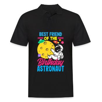 Anniversaire des enfants Membres de la famille des astronautes - Polo Homme - noir - Devant - Kai (181cm)