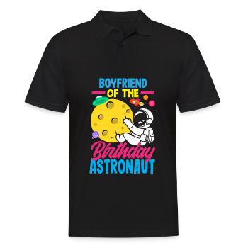 Anniversaire des enfants Membres de la famille des astronautes - Polo Homme - noir - Devant - Kai (181cm)