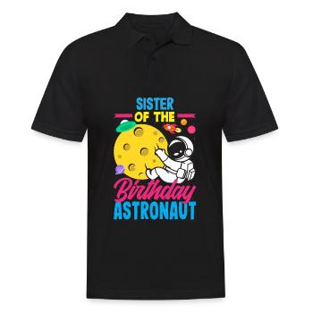 Anniversaire des enfants Membres de la famille des astronautes - Polo Homme - noir - Devant - Kai (181cm)