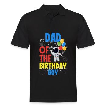 Anniversaire des enfants Membres de la famille des astronautes - Polo Homme - noir - Devant - Kai (181cm)