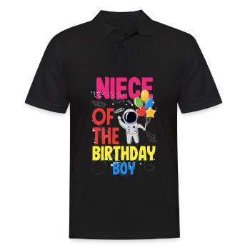 Anniversaire des enfants Membres de la famille des astronautes - Polo Homme - noir - Devant - Kai (181cm)