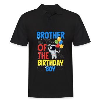 Anniversaire des enfants Membres de la famille des astronautes - Polo Homme - noir - Devant - Kai (181cm)