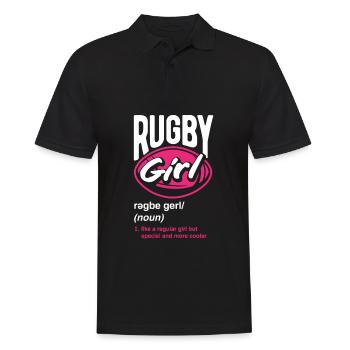 Rugby Girl - Comme une fille normale, mais plus cool - Polo Homme - noir - Devant - Kai (181cm)