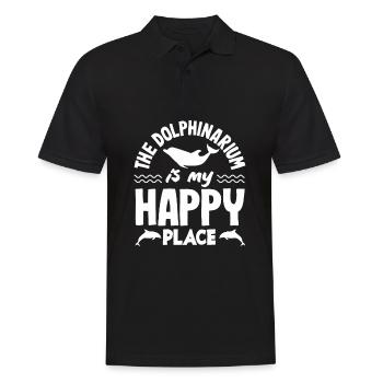 Das Delfinarium ist mein Glücksort - Männer Poloshirt - Schwarz - Vorne - Kai (181cm)