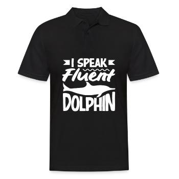 I speak fluent dolphin - Men's Polo Shirt - black - Front - Kai (181cm)