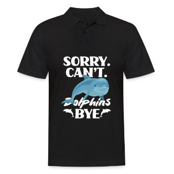Pardon. Ne. Au revoir des dauphins - Polo Homme - noir - Devant - Kai (181cm)