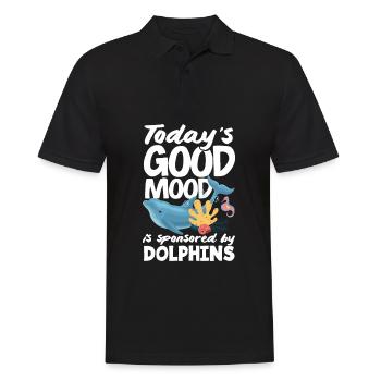La bonne humeur du jour est sponsorisée par les dauphins - Polo Homme - noir - Devant - Kai (181cm)