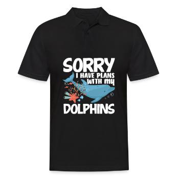 Désolé, j’ai des projets avec mes dauphins - Polo Homme - noir - Devant - Kai (181cm)