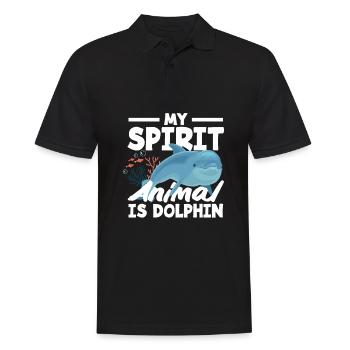 My spirit animal is dolphin - Men's Polo Shirt - black - Front - Kai (181cm)