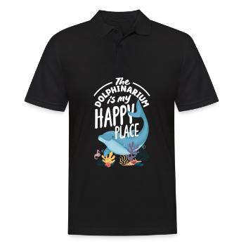Das Delfinarium Ist Mein Glücklicher Ort - Männer Poloshirt - Schwarz - Vorne - Kai (181cm)