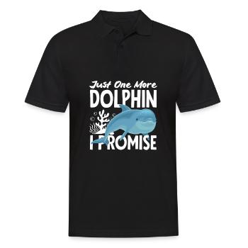 Nur Noch Ein Delfin Ich Verspreche - Männer Poloshirt - Schwarz - Vorne - Kai (181cm)
