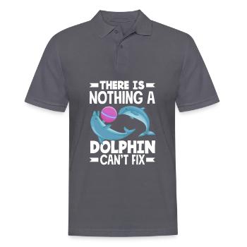 Delfine Heilen Alles - Männer Poloshirt - Anthrazit - Vorne - Nico (186cm)