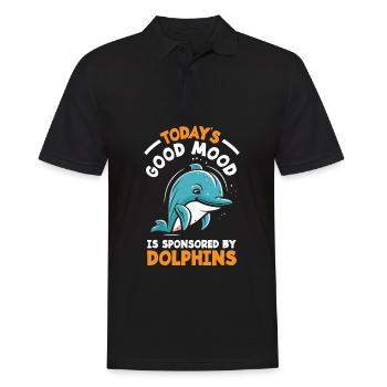 La bonne humeur du jour sponsorisée par les dauphins - Polo Homme - noir - Devant - Kai (181cm)