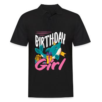Dauphin Anniversaire Fille - Polo Homme - noir - Devant - Kai (181cm)