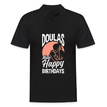Doula Geschenk Doula Doulas - Männer Poloshirt - Schwarz - Vorne - Kai (181cm)