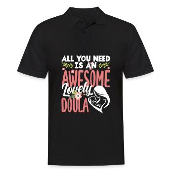 Doula Geschenk Doula Doulas - Männer Poloshirt - Schwarz - Vorne - Kai (181cm)