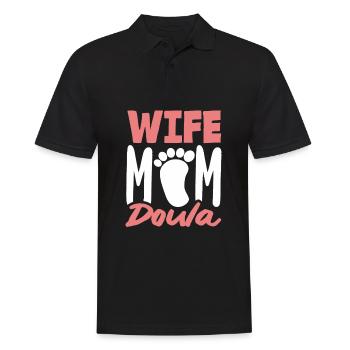 Doula Geschenk Doula Doulas - Männer Poloshirt - Schwarz - Vorne - Kai (181cm)