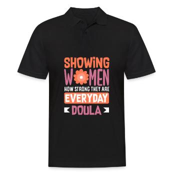 Doula Geschenk Doula Doulas - Männer Poloshirt - Schwarz - Vorne - Kai (181cm)