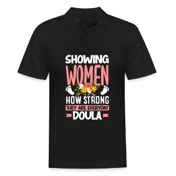 Doula Geschenk Doula Doulas - Männer Poloshirt - Schwarz - Vorne - Kai (181cm)