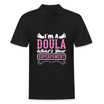 Doula Geschenk Doula Doulas - Männer Poloshirt - Schwarz - Vorne - Kai (181cm)