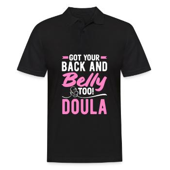 Doula Geschenk Doula Doulas - Männer Poloshirt - Schwarz - Vorne - Kai (181cm)