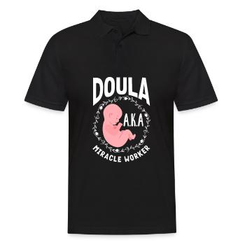 Doula Geschenk Doula Doulas - Männer Poloshirt - Schwarz - Vorne - Kai (181cm)