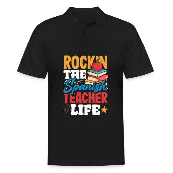 Lustiges Lehrer Lehrerinnen Geschenk - Männer Poloshirt - Schwarz - Vorne - Kai (181cm)