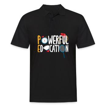 Lustiges Lehrer Lehrerinnen Geschenk - Männer Poloshirt - Schwarz - Vorne - Kai (181cm)