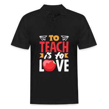 Lustiges Lehrer Lehrerinnen Geschenk - Männer Poloshirt - Schwarz - Vorne - Kai (181cm)