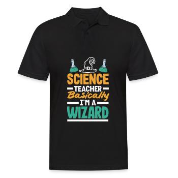 Lustiges Lehrer Lehrerinnen Geschenk - Männer Poloshirt - Schwarz - Vorne - Kai (181cm)