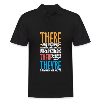 Lustiges Lehrer Lehrerinnen Geschenk - Männer Poloshirt - Schwarz - Vorne - Kai (181cm)