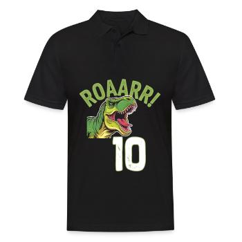 10. Geburtstag 10 Jahre Dino Dinosaurier Fan - Männer Poloshirt - Schwarz - Vorne - Kai (181cm)