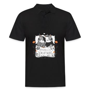 Chemise de nuit officielle Chat mignon chat chats couple - Polo Homme - noir - Devant - Kai (181cm)