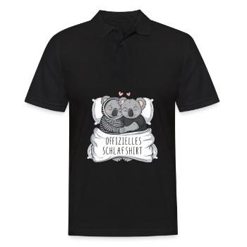 Official Sweet Koala Couple Sleep Shirt - Men's Polo Shirt - black - Front - Kai (181cm)