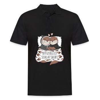 Chemise de nuit officielle Sweet Otter Couple - Polo Homme - noir - Devant - Kai (181cm)