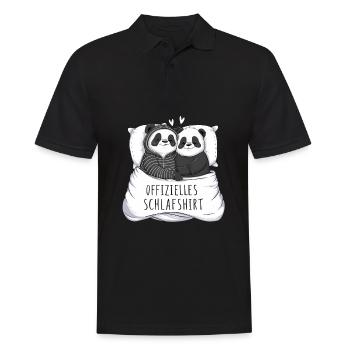 Chemise de nuit officielle Sweet Panda Couple - Polo Homme - noir - Devant - Kai (181cm)