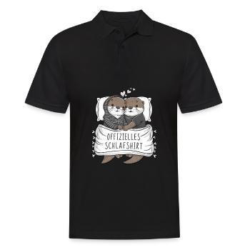 Chemise de nuit officielle Sweet Otter Couple - Polo Homme - noir - Devant - Kai (181cm)