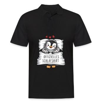 Official Sweet Penguin Sleep Shirt - Men's Polo Shirt - black - Front - Kai (181cm)