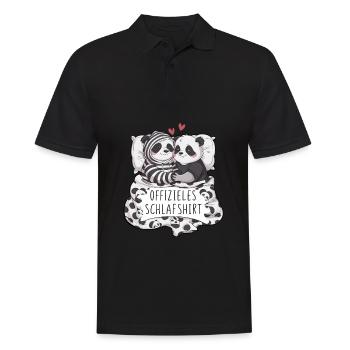 Chemise de nuit officielle Sweet Panda Couple - Polo Homme - noir - Devant - Kai (181cm)