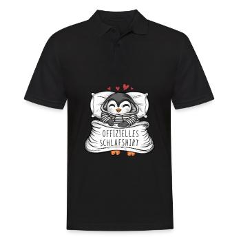 Official Sweet Penguin Sleep Shirt - Men's Polo Shirt - black - Front - Kai (181cm)