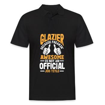Glaser Geschenk - Männer Poloshirt - Schwarz - Vorne - Kai (181cm)