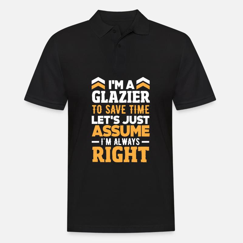 Glaser Geschenk - Männer Poloshirt - Schwarz