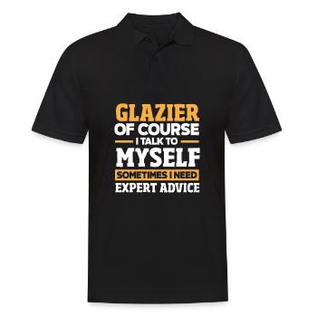 Glaser Geschenk - Männer Poloshirt - Schwarz - Vorne - Kai (181cm)