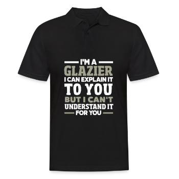 Glaser Geschenk - Männer Poloshirt - Schwarz - Vorne - Kai (181cm)