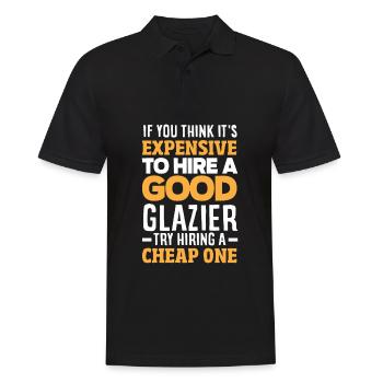 Glaser Geschenk - Männer Poloshirt - Schwarz - Vorne - Kai (181cm)