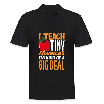Lustiges Lehrer Lehrerinnen Geschenk - Männer Poloshirt - Schwarz - Vorne - Kai (181cm)