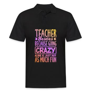 Lustiges Lehrer Lehrerinnen Geschenk - Männer Poloshirt - Schwarz - Vorne - Kai (181cm)