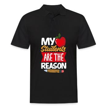Lustiges Lehrer Lehrerinnen Geschenk - Männer Poloshirt - Schwarz - Vorne - Kai (181cm)