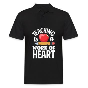 Lustiges Lehrer Lehrerinnen Geschenk - Männer Poloshirt - Schwarz - Vorne - Kai (181cm)