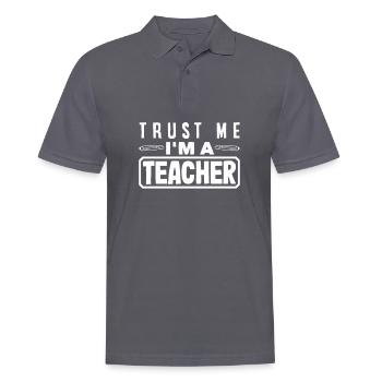 Lustiges Lehrer Lehrerinnen Geschenk - Männer Poloshirt - Anthrazit - Vorne - Nico (186cm)
